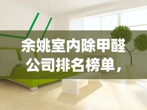 余姚室内除甲醛公司排名榜单，专业治理甲醛，打造健康家居环境