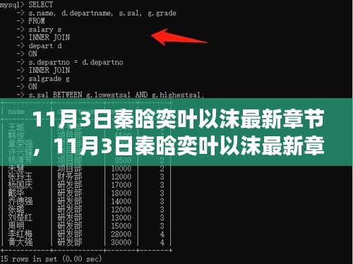 11月3日秦晗奕叶以沫最新章节，深度测评与详细介绍