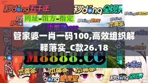 管家婆一肖一码100,高效组织解释落实_C款26.18