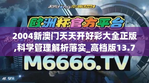 2004新澳门天天开好彩大全正版,科学管理解析落实_高档版13.749