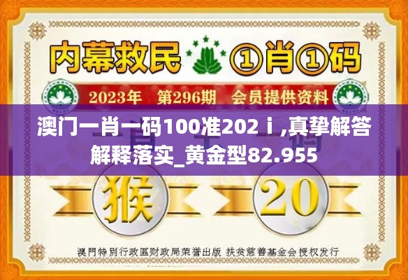 澳门一肖一码100准202ⅰ,真挚解答解释落实_黄金型82.955