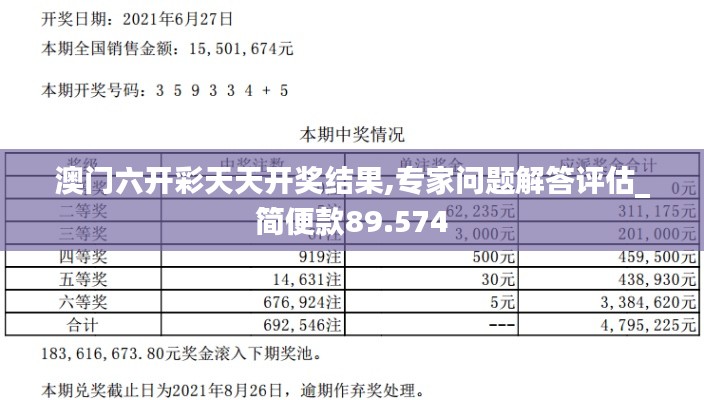 澳门六开彩天天开奖结果,专家问题解答评估_简便款89.574