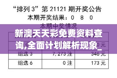 新澳天天彩免费资料查询,全面计划解析现象_正式集90.957