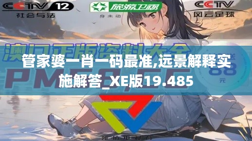 管家婆一肖一码最准,远景解释实施解答_XE版19.485