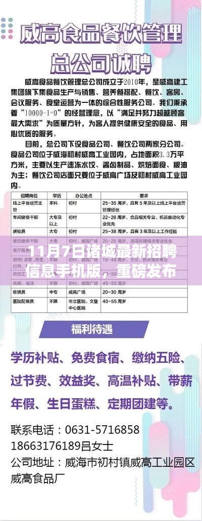 11月7日诸城最新招聘神器手机版，智能求职新体验