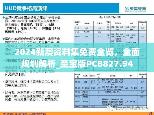 2024新澳资料集免费全览，全面规划解析_至宝版PCB827.94