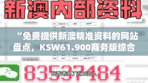 “免费提供新澳精准资料的网站盘点，KSW61.900商务版综合评估指南”