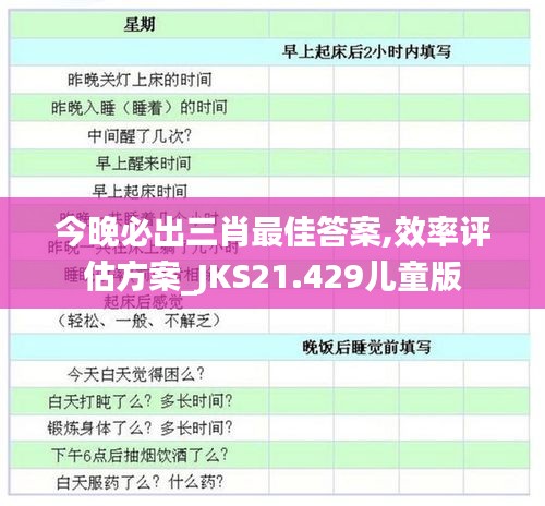 今晚必出三肖最佳答案,效率评估方案_JKS21.429儿童版