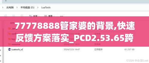 77778888管家婆的背景,快速反馈方案落实_PCD2.53.65跨界版