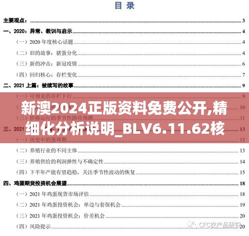 新澳2024正版资料免费公开,精细化分析说明_BLV6.11.62核心版