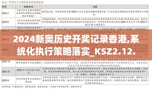 2024新奥历史开奖记录香港,系统化执行策略落实_KSZ2.12.38内容创作版