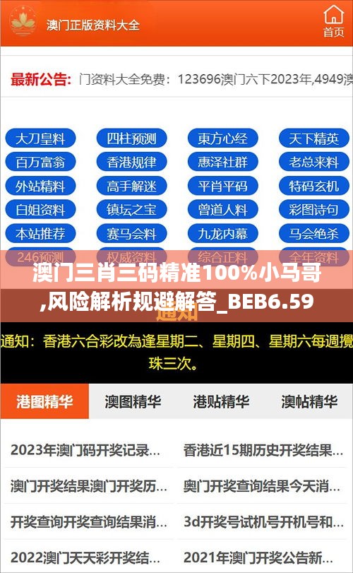 澳门三肖三码精准100%小马哥,风险解析规避解答_BEB6.59.42奢华版