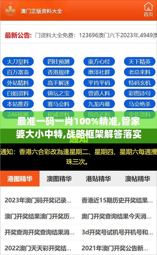 最准一码一肖100%精准,管家婆大小中特,战略框架解答落实_XWY7.40.42赋能版