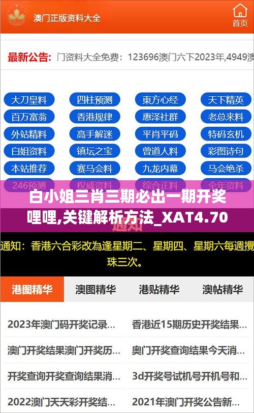 白小姐三肖三期必出一期开奖哩哩,关键解析方法_XAT4.70.96VR版