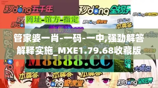 管家婆一肖-一码-一中,强劲解答解释实施_MXE1.79.68收藏版