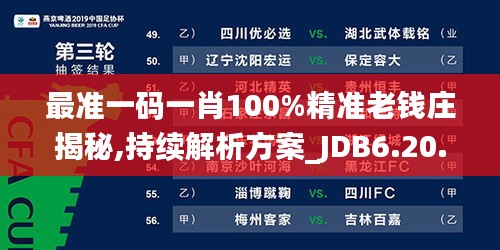 最准一码一肖100%精准老钱庄揭秘,持续解析方案_JDB6.20.94全球版