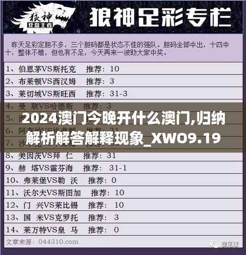 2024澳门今晚开什么澳门,归纳解析解答解释现象_XWO9.19.43模块版