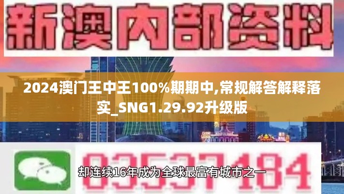 2024澳门王中王100%期期中,常规解答解释落实_SNG1.29.92升级版