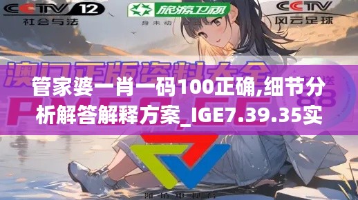 管家婆一肖一码100正确,细节分析解答解释方案_IGE7.39.35实验版