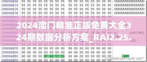 2024澳门精准正版免费大全324期数据分析方案_RAI2.25.37传承版