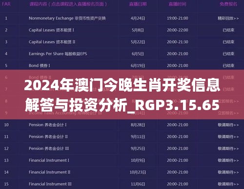 2024年澳门今晚生肖开奖信息解答与投资分析_RGP3.15.65版