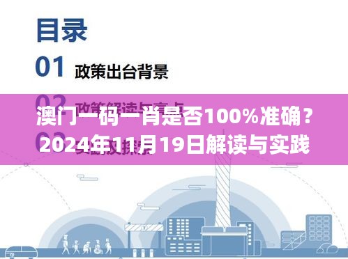 澳门一码一肖是否100%准确？2024年11月19日解读与实践_XTM6.37.41智能版