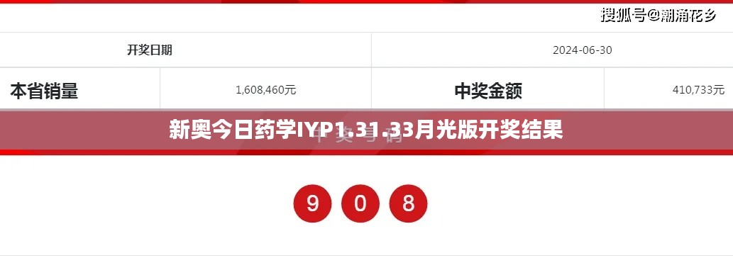 新奥今日药学IYP1.31.33月光版开奖结果