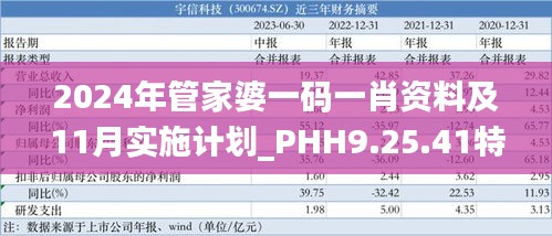 2024年管家婆一码一肖资料及11月实施计划_PHH9.25.41特别版