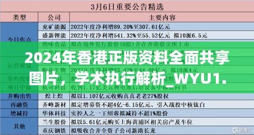 2024年香港正版资料全面共享图片，学术执行解析_WYU1.54.91云端版