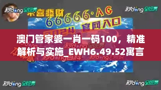 澳门管家婆一肖一码100，精准解析与实施_EWH6.49.52寓言版