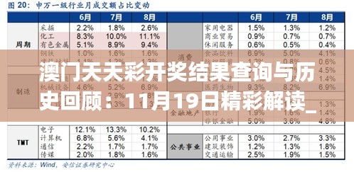 澳门天天彩开奖结果查询与历史回顾：11月19日精彩解读_PGG8.71.37流线版