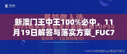 新澳门王中王100%必中，11月19日解答与落实方案_FUC7.12.73加速版