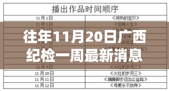 广西纪检一周最新消息回顾与深度剖析（往年11月20日）