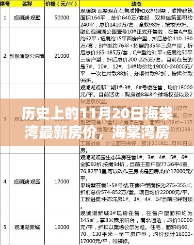 海棠湾房价风云揭秘，历史11月20日最新房价回顾与揭秘