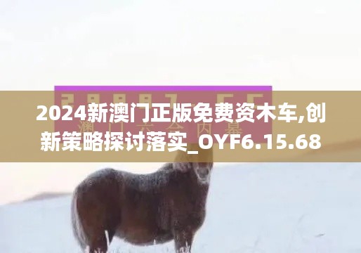 2024新澳门正版免费资木车,创新策略探讨落实_OYF6.15.68全球版