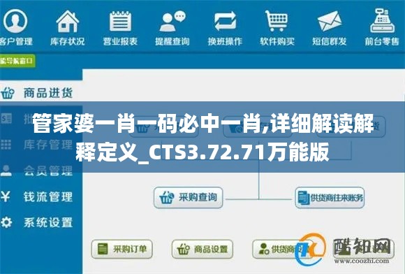 管家婆一肖一码必中一肖,详细解读解释定义_CTS3.72.71万能版