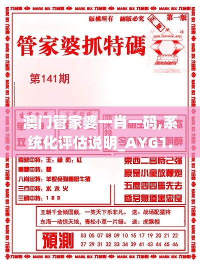 澳门管家婆一肖一码,系统化评估说明_AYG1.72.48目击版