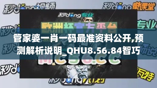 管家婆一肖一码最准资料公开,预测解析说明_QHU8.56.84智巧版