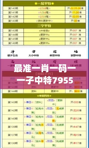 最准一肖一码一一子中特7955,专业解析评估_TJB3.38.46毛坯版