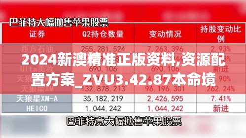 2024新澳精准正版资料,资源配置方案_ZVU3.42.87本命境