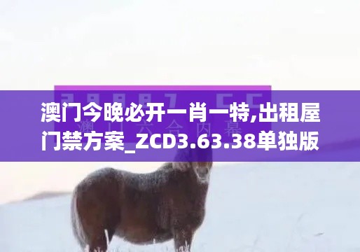 澳门今晚必开一肖一特,出租屋门禁方案_ZCD3.63.38单独版