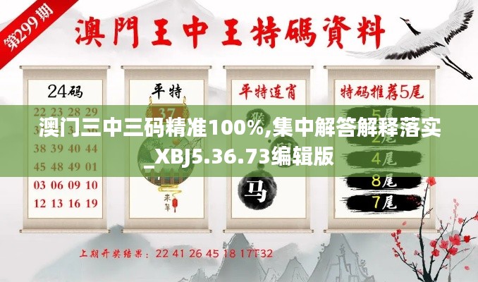 澳门三中三码精准100%,集中解答解释落实_XBJ5.36.73编辑版