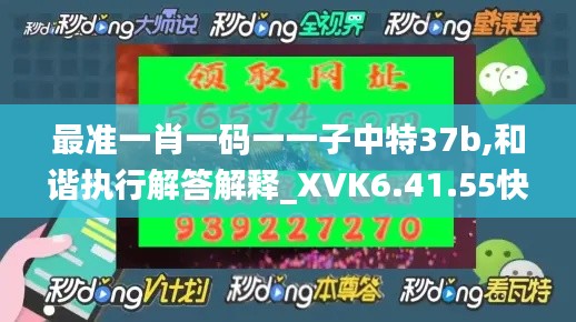 最准一肖一码一一子中特37b,和谐执行解答解释_XVK6.41.55快捷版