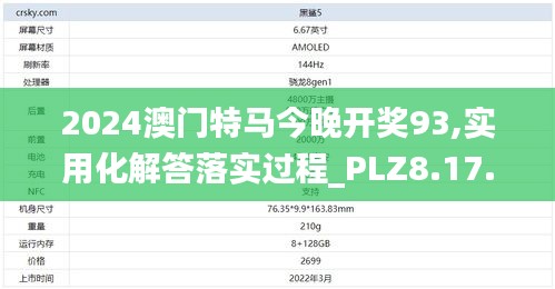 2024澳门特马今晚开奖93,实用化解答落实过程_PLZ8.17.95赛博版