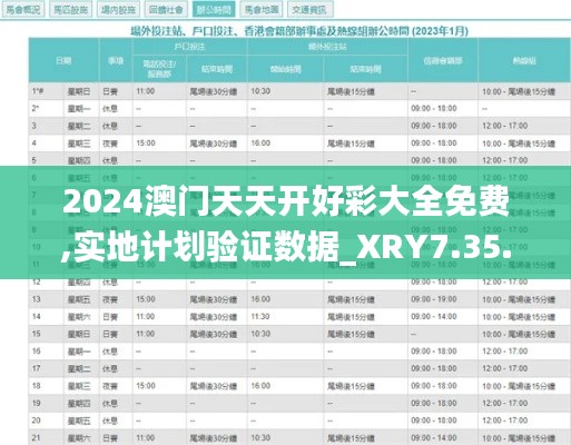 2024澳门天天开好彩大全免费,实地计划验证数据_XRY7.35.52环保版