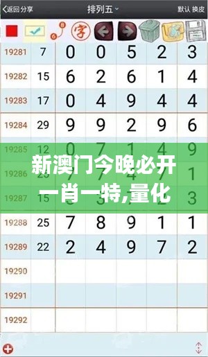 新澳门今晚必开一肖一特,量化指标_RWW4.39.44随身版
