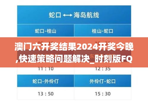 澳门六开奖结果2024开奖今晚,快速策略问题解决_时刻版FQW4.24