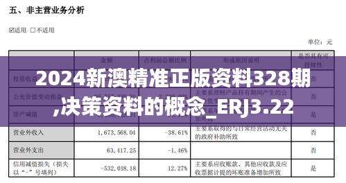 2024新澳精准正版资料328期,决策资料的概念_ERJ3.22