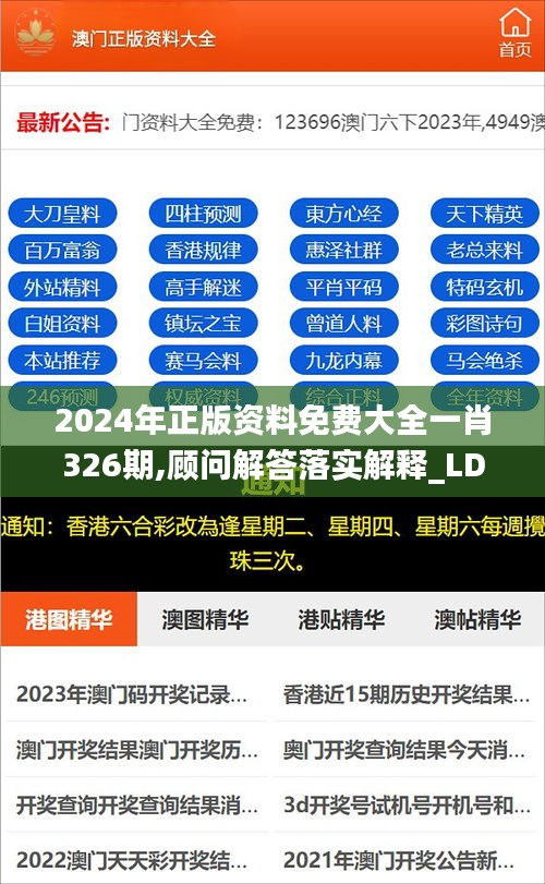 2024年正版资料免费大全一肖326期,顾问解答落实解释_LDM1.56