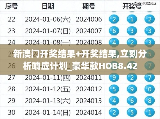 新澳门开奖结果+开奖结果,立刻分析响应计划_豪华款HOB8.42